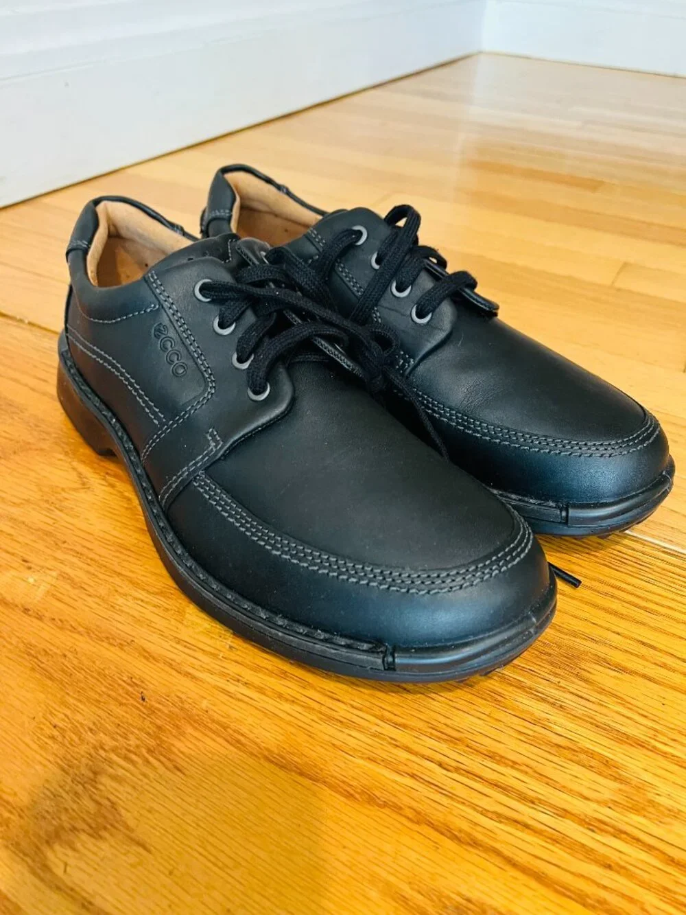 ECCO Men's Fusion II Tie Black Shoes Boots Size US 8 NEW